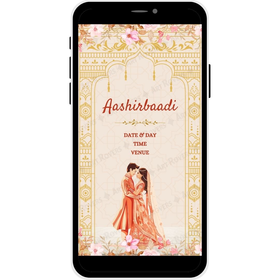 Aashirbaadi Ceremony on Divine Vows Bengali Wedding Invitation Card