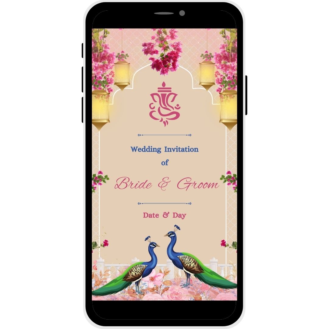 Cover Image of Floral Serenity Hindu Wedding Invitation Card