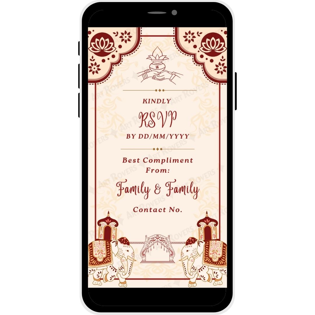 RSVP Kannada Wedding Invitation - Family Details