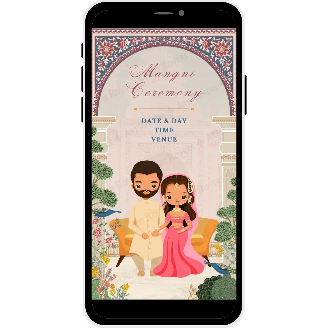 Majestic Harmony Mangni ceremony invitation.