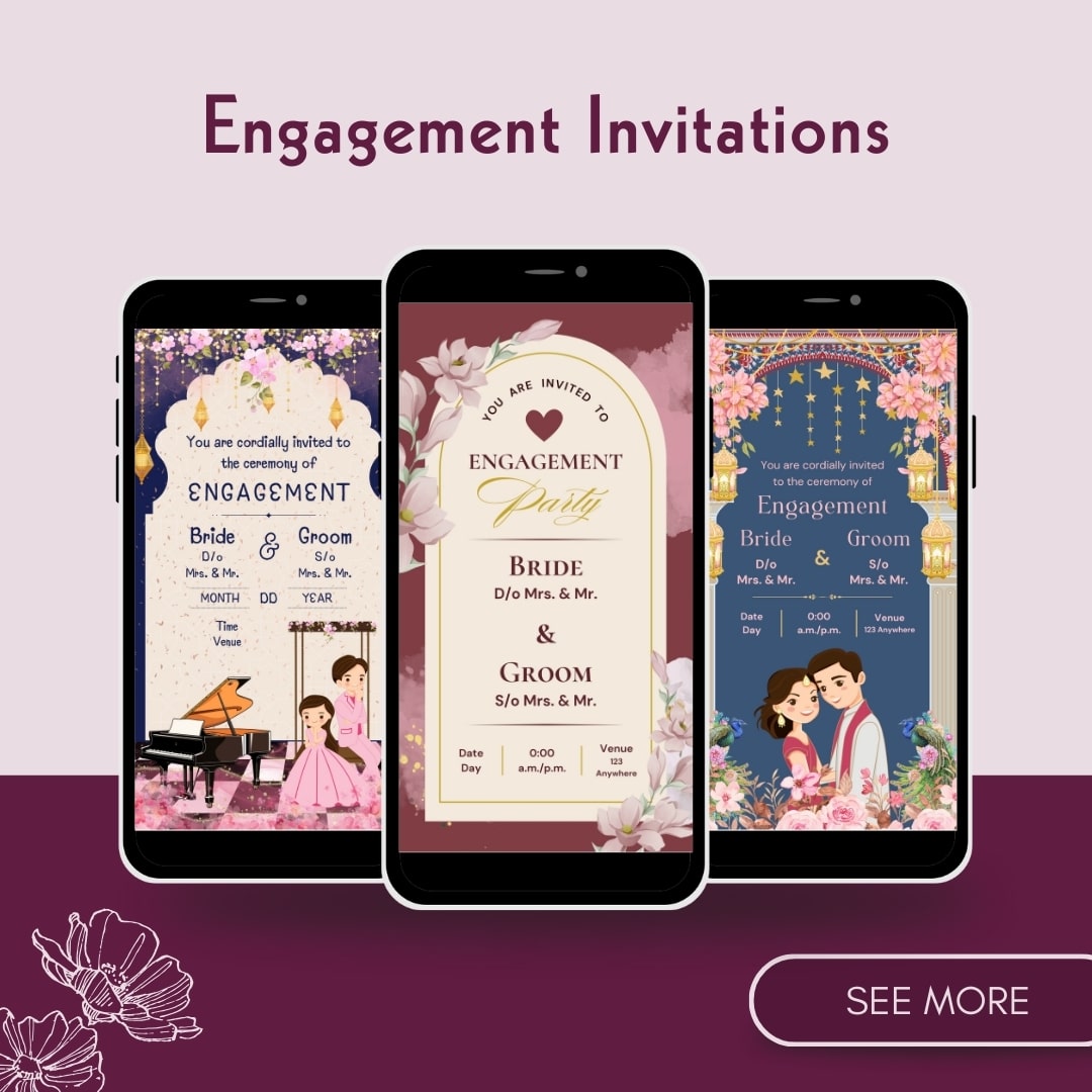 Engagement Invitation Cards Collection