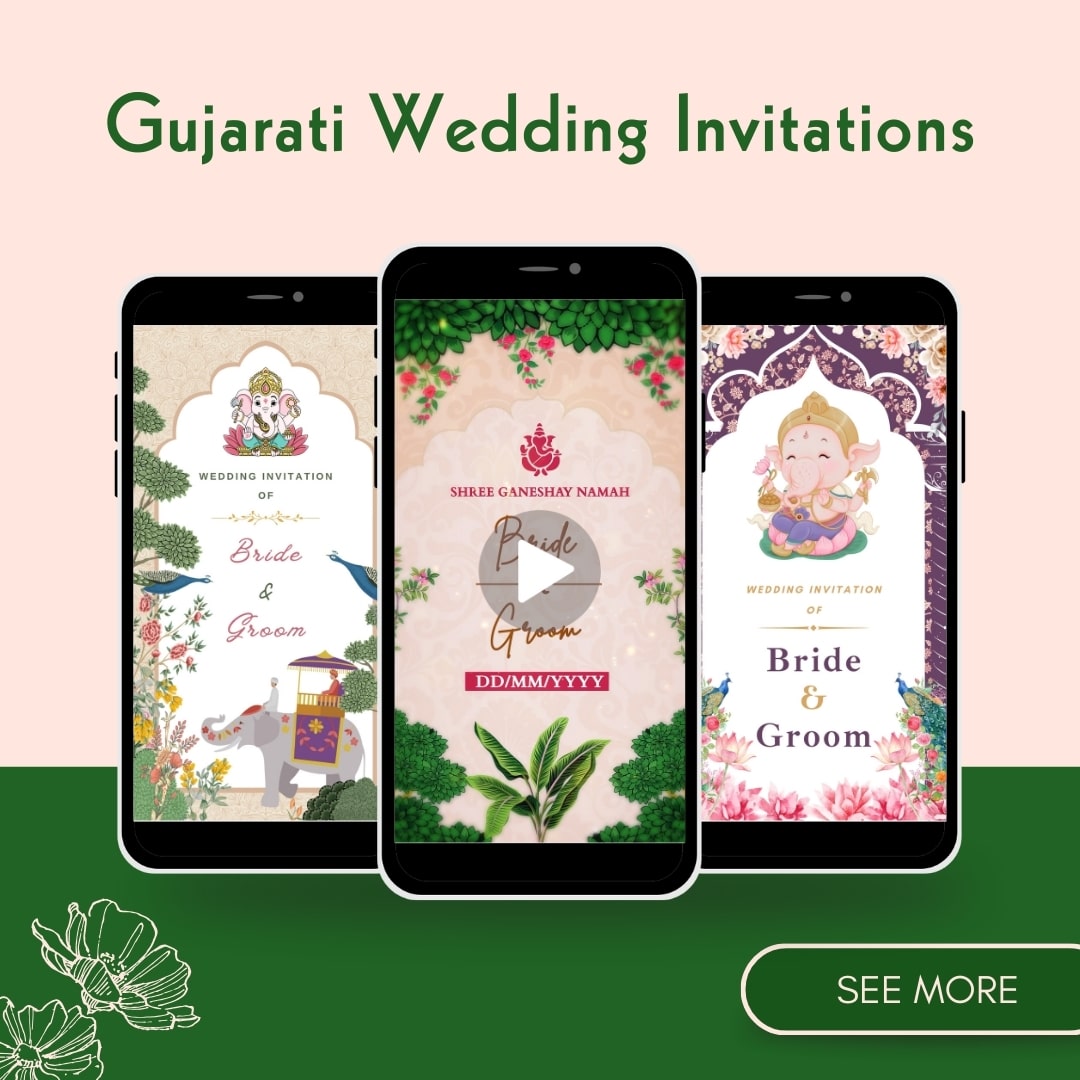 Digital Gujarati Wedding Invitation Cards and Videos