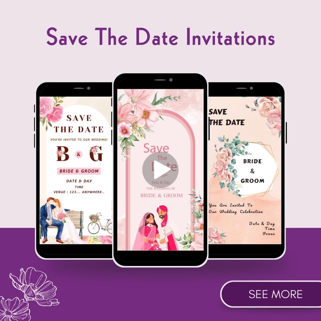 Wedding Save the Date Invitation Cards and Videos Collection