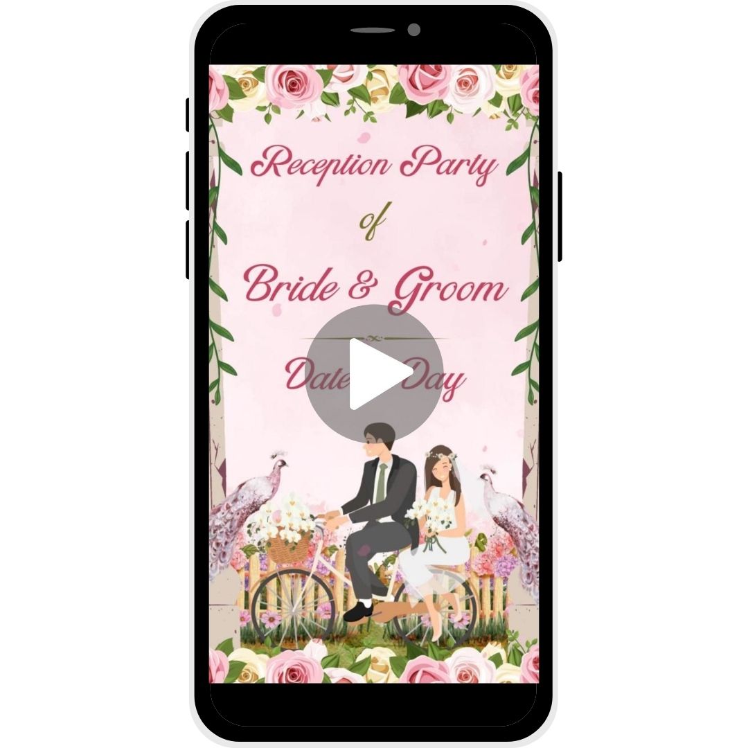 Romantic Ride Reception Invitation Card