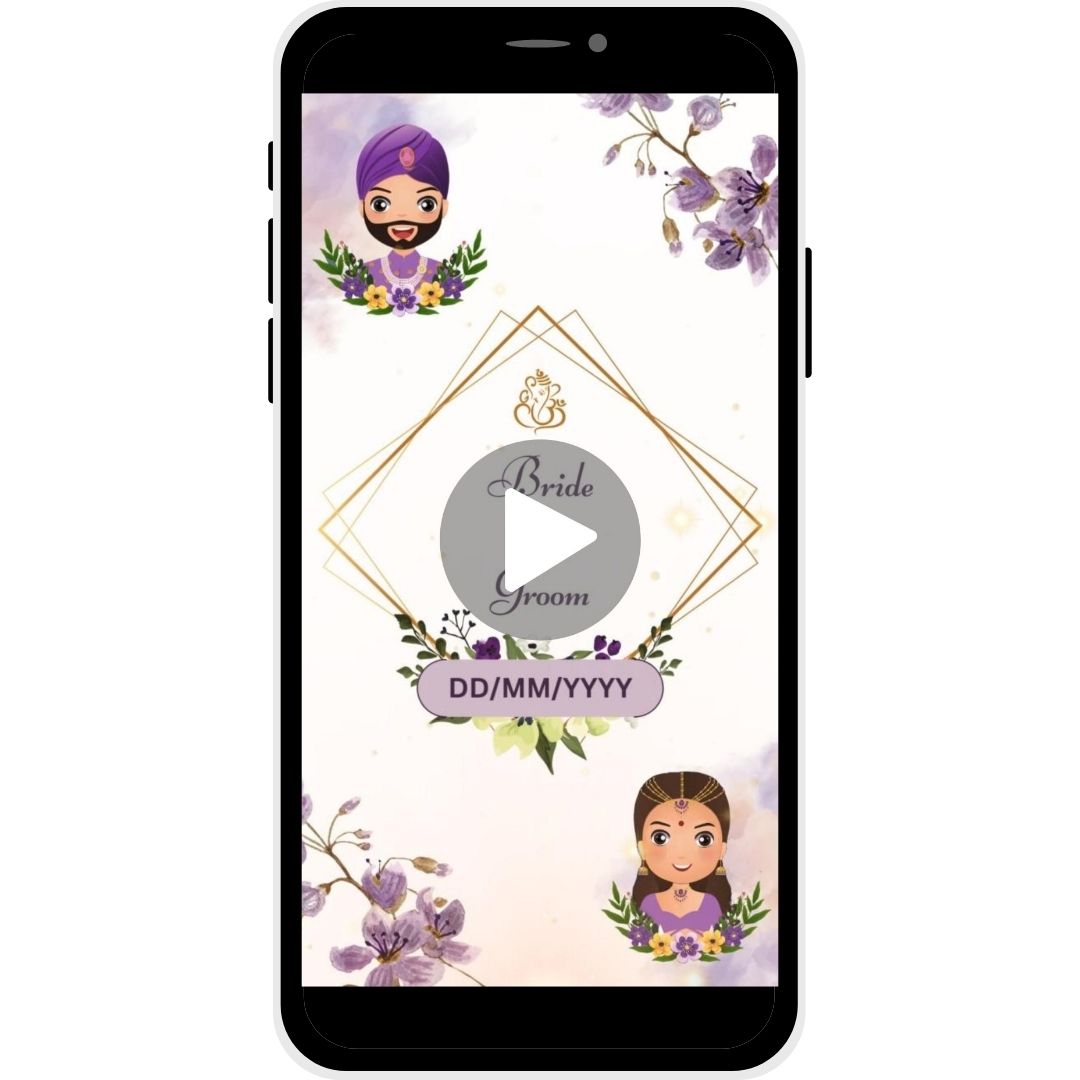 Floral Charm Hindu Wedding Invitation Video
