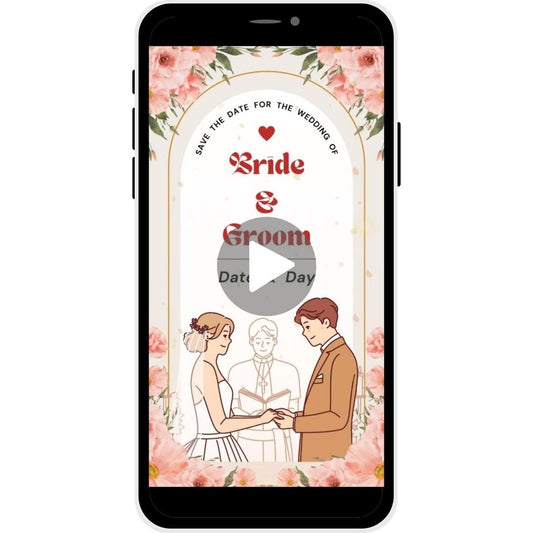 Blushing Blooms Christian Wedding Invitation Video