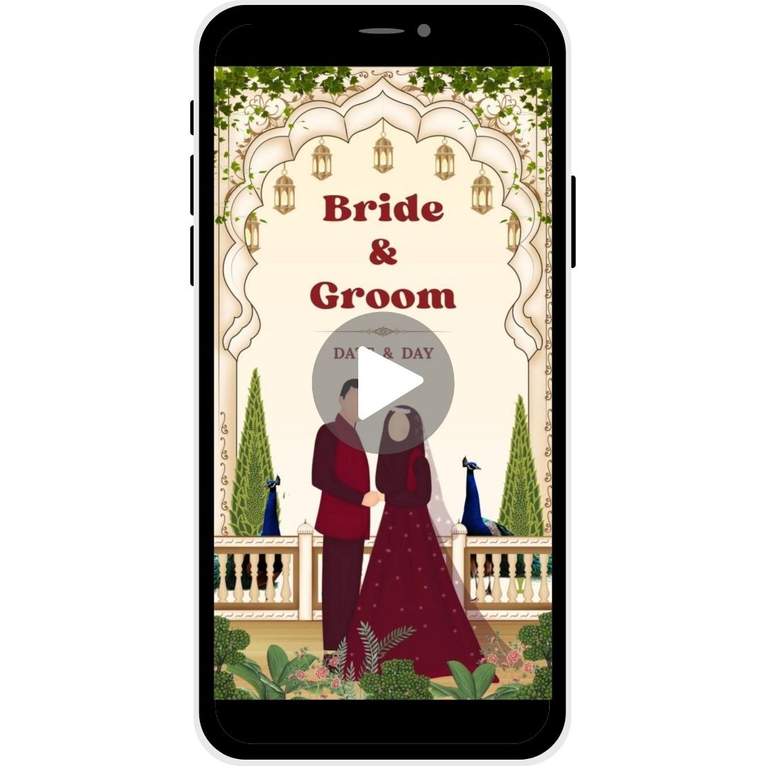 Royal Peacocks Muslim Wedding Invitation Video