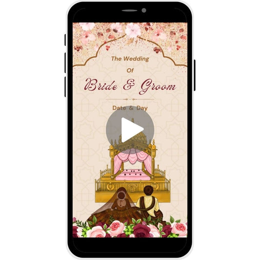 Golden Aura Punjabi Wedding Invitation Video