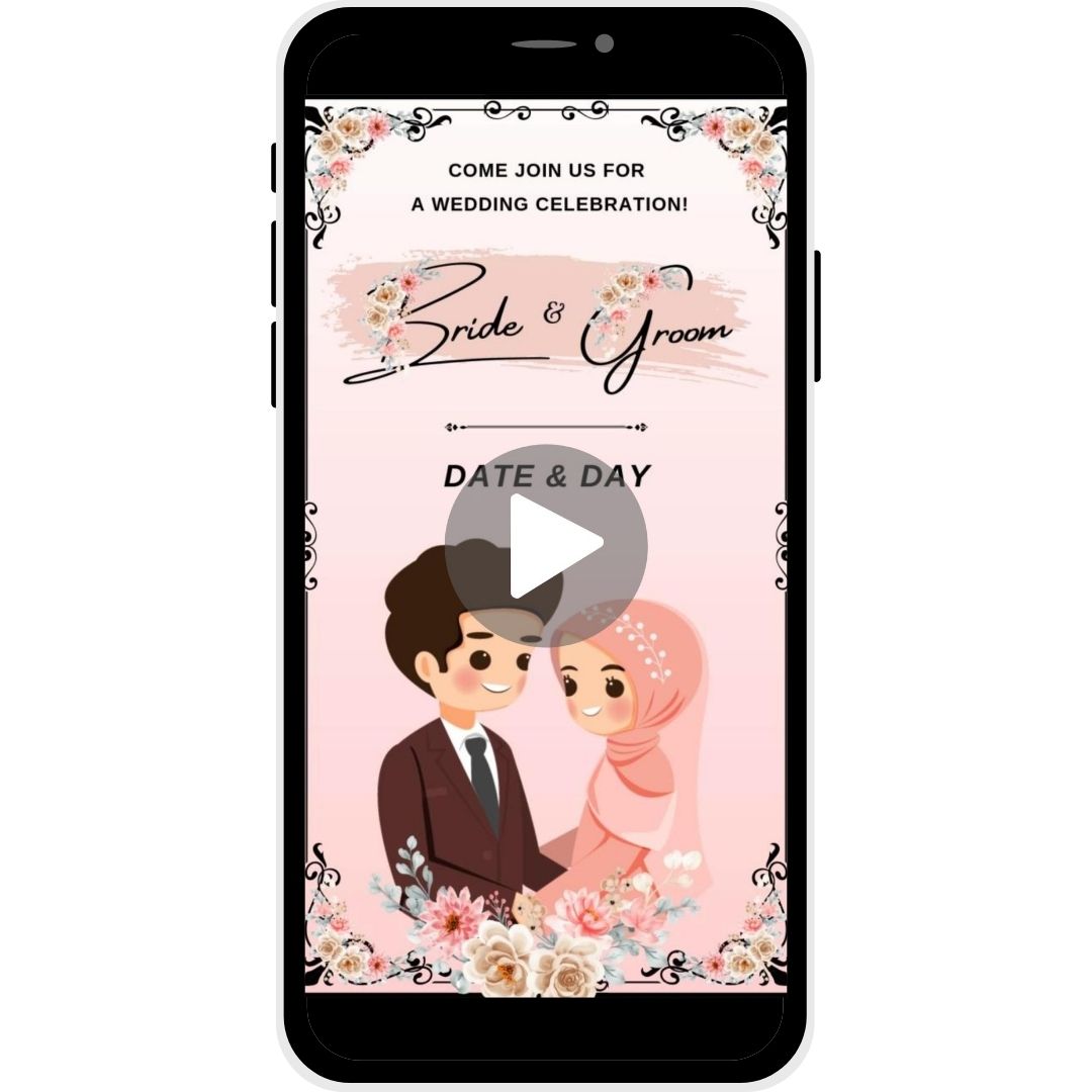 Blushing Roses Muslim Wedding Invitation Video
