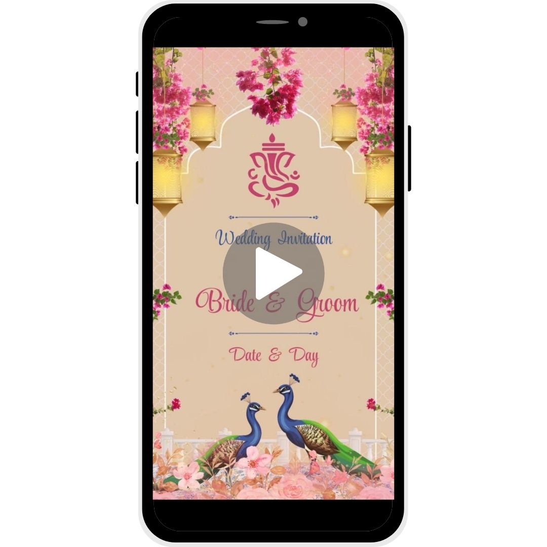 Floral Serenity Hindu Wedding Invitation Video