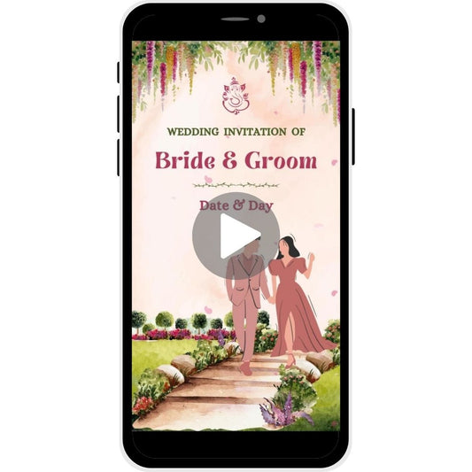 Garden Bliss Hindu Wedding Invitation Video