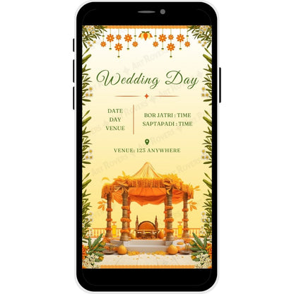 Wedding Day Ceremony in Shubho Milan Bengali Wedding Invitation