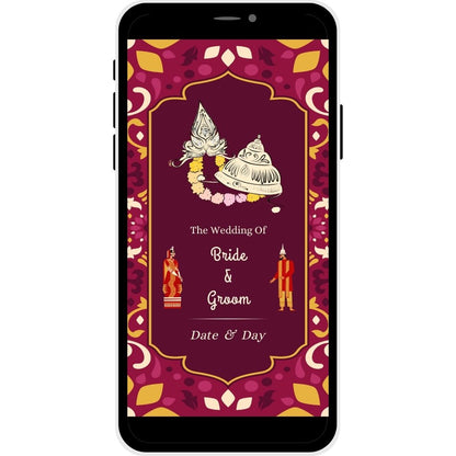 Whispers of Eternity Bengali Wedding Invitation Card Cover