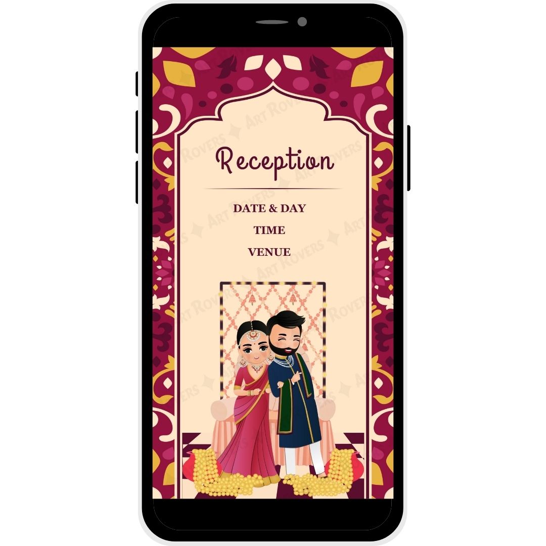 Whispers of Eternity Bengali Wedding Invitation Reception Ceremony