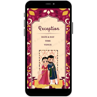 Whispers of Eternity Bengali Wedding Invitation Reception Ceremony