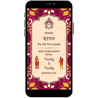 Whispers of Eternity Bengali Wedding Invitation RSVP Section