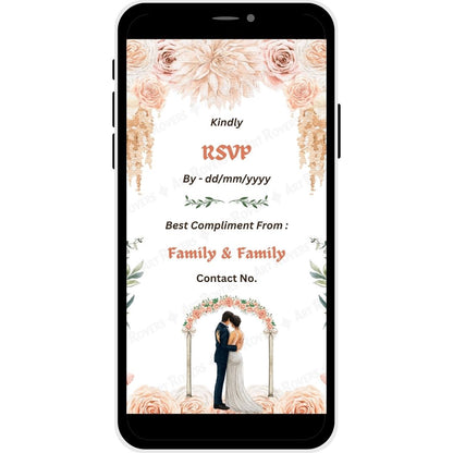 RSVP and Best Compliments - Sacred Love Christian Wedding Invitation Card