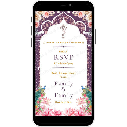 Lotus Harmony Gujarati Wedding PDF Invitation - RSVP Section