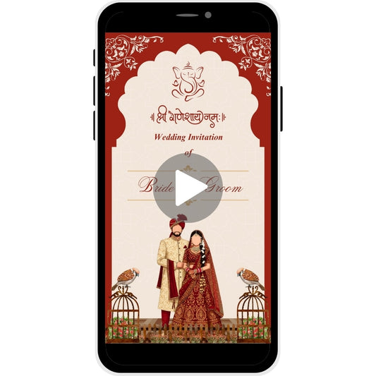 Timeless Traditions Caricature Wedding Invitation Video