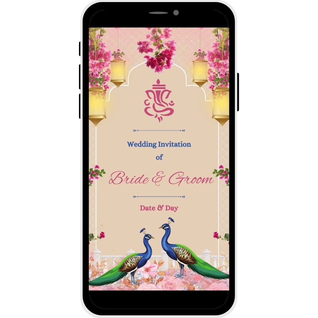 Cover Image of Floral Serenity Hindu Wedding Invitation Card