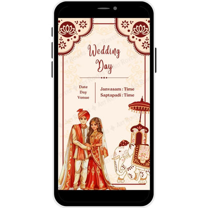 Wedding Day Ceremony Kannada Wedding Invitation - Bride and Groom