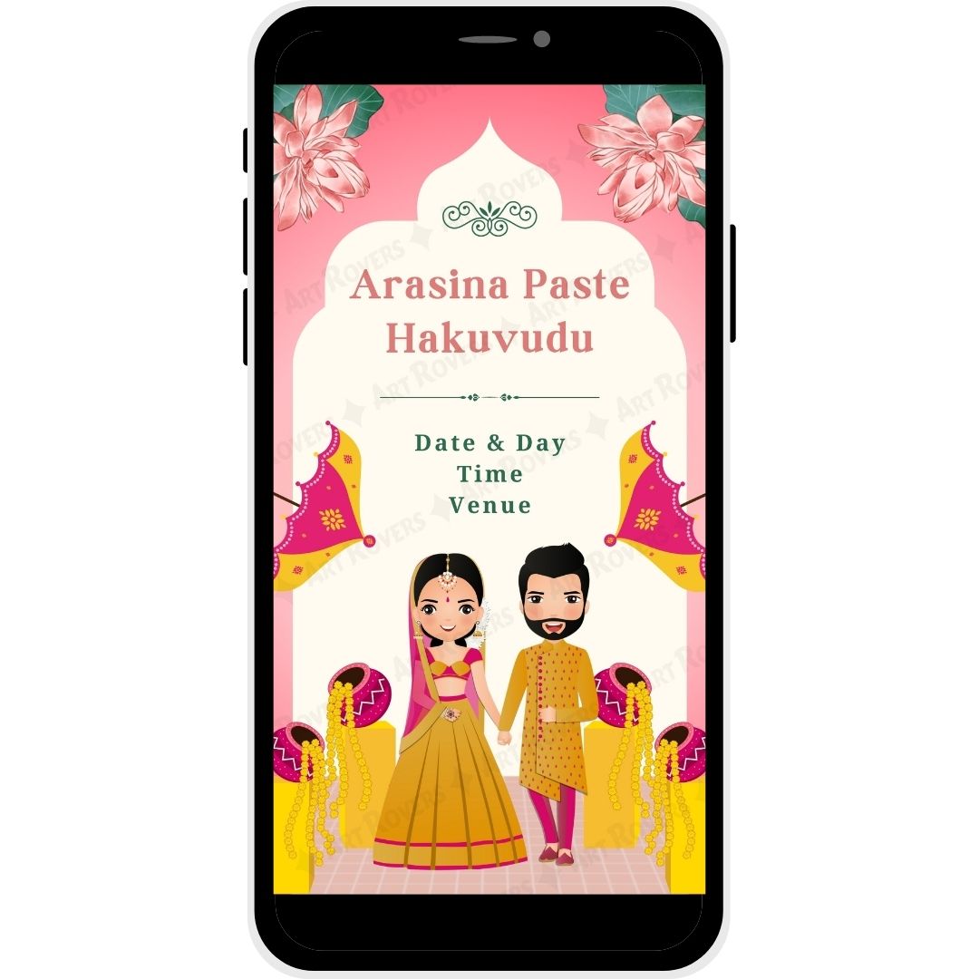 Blissful Union Arasina Paste Haku Ceremony Invitation