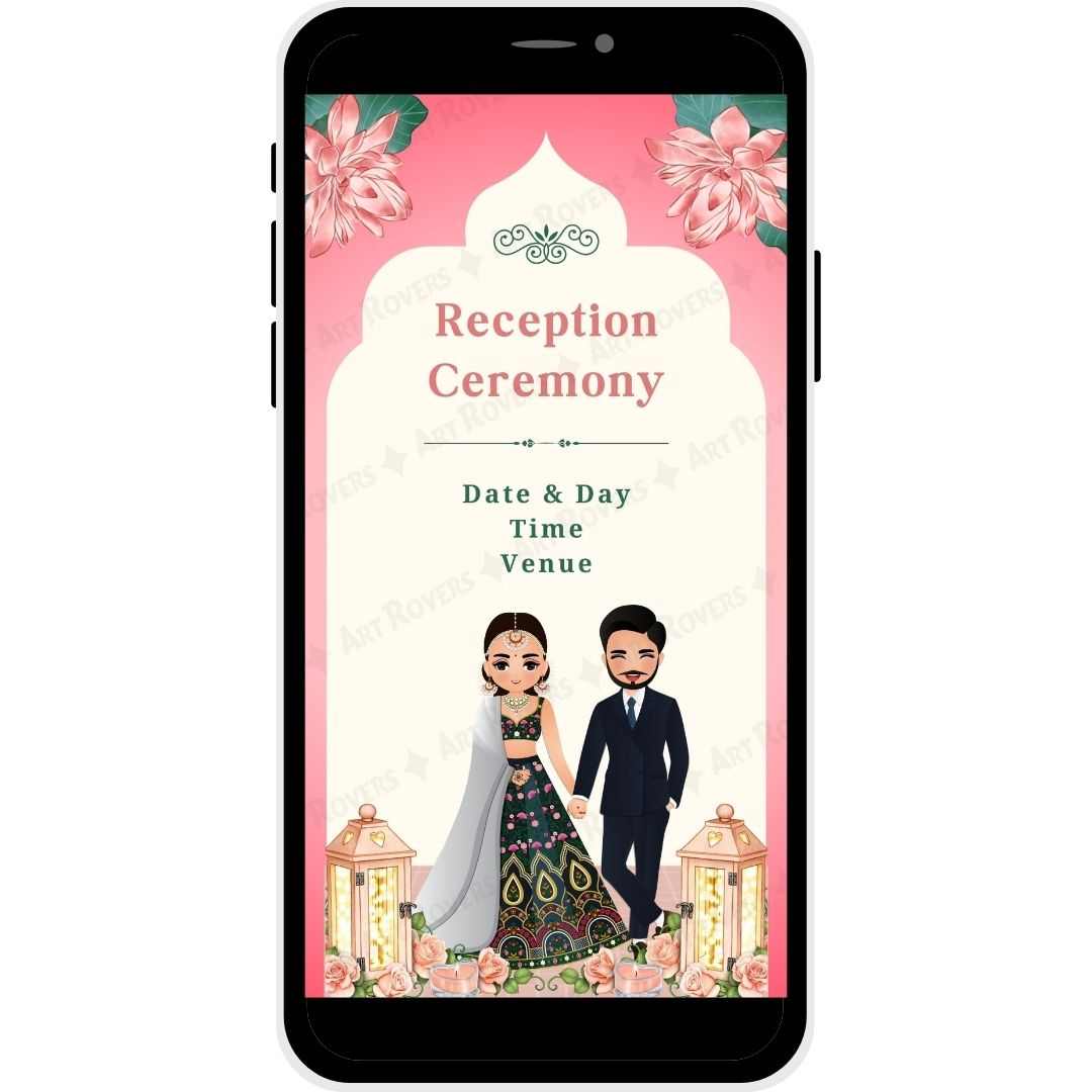 Blissful Union Reception Ceremony Invitation