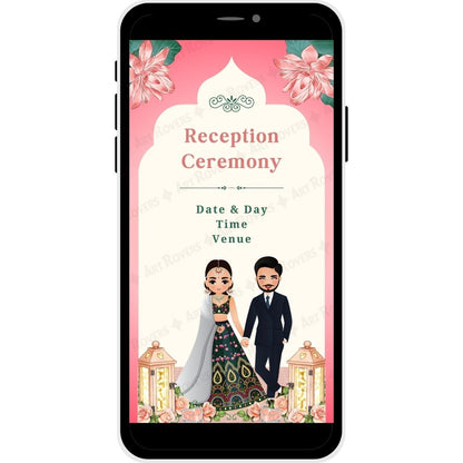 Blissful Union Reception Ceremony Invitation
