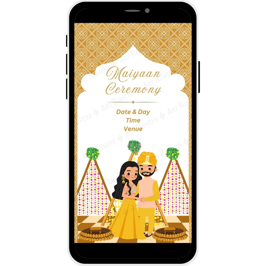 Sapphire Traditions – Maiyaan Ceremony with Bride & Groom Illustration