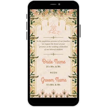 Bride and Groom Name Customization on Sacred Promise Invitation