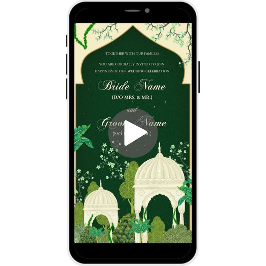 Green Serenity Muslim Wedding Invitation Video