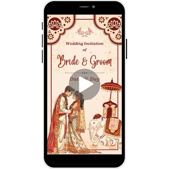 Royal Elegance Kannada Wedding Invitation video- Bride and Groom