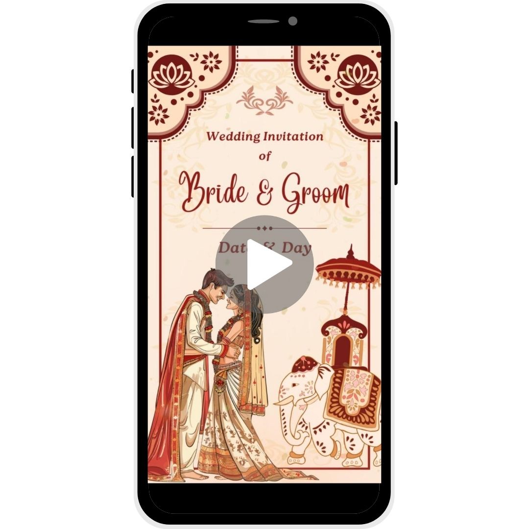 Royal Elegance Kannada Wedding Invitation video- Bride and Groom