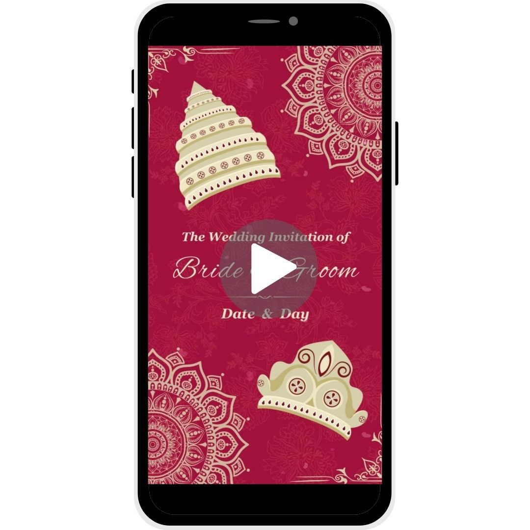 Celestial Union Bengali Wedding Invitation Video featuring traditional Bengali designs.