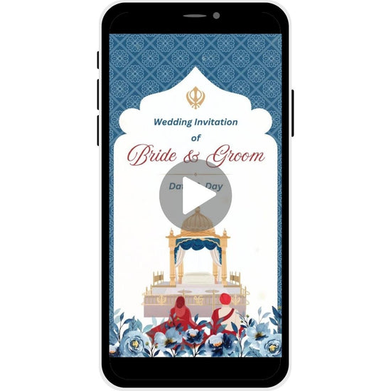 Sapphire Traditions Punjabi Wedding Invitation Video – Bride & Groom at the Wedding Altar