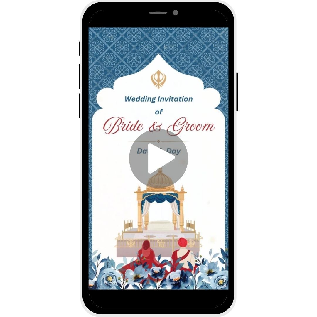 Sapphire Traditions Punjabi Wedding Invitation Video – Bride & Groom at the Wedding Altar