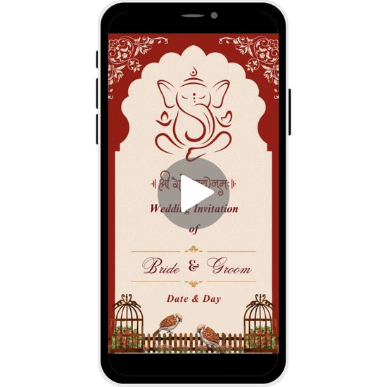 Traditional-themed Hindu wedding invitation video from Timeless Traditions.