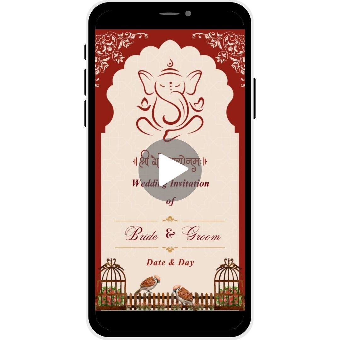 Traditional-themed Hindu wedding invitation video from Timeless Traditions.