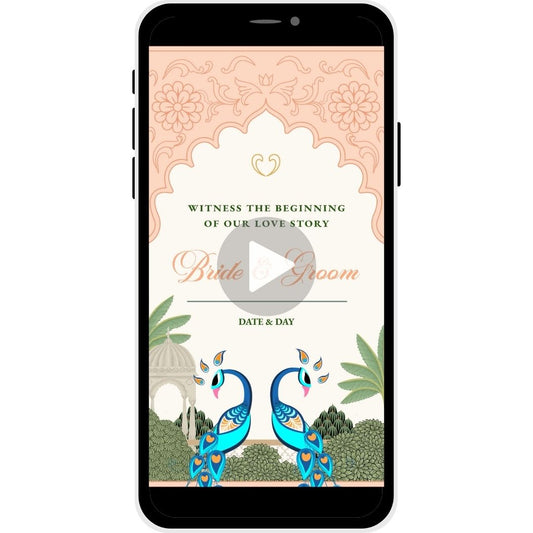 Petals of Joy Hindu Wedding Invitation Video with Floral Accents